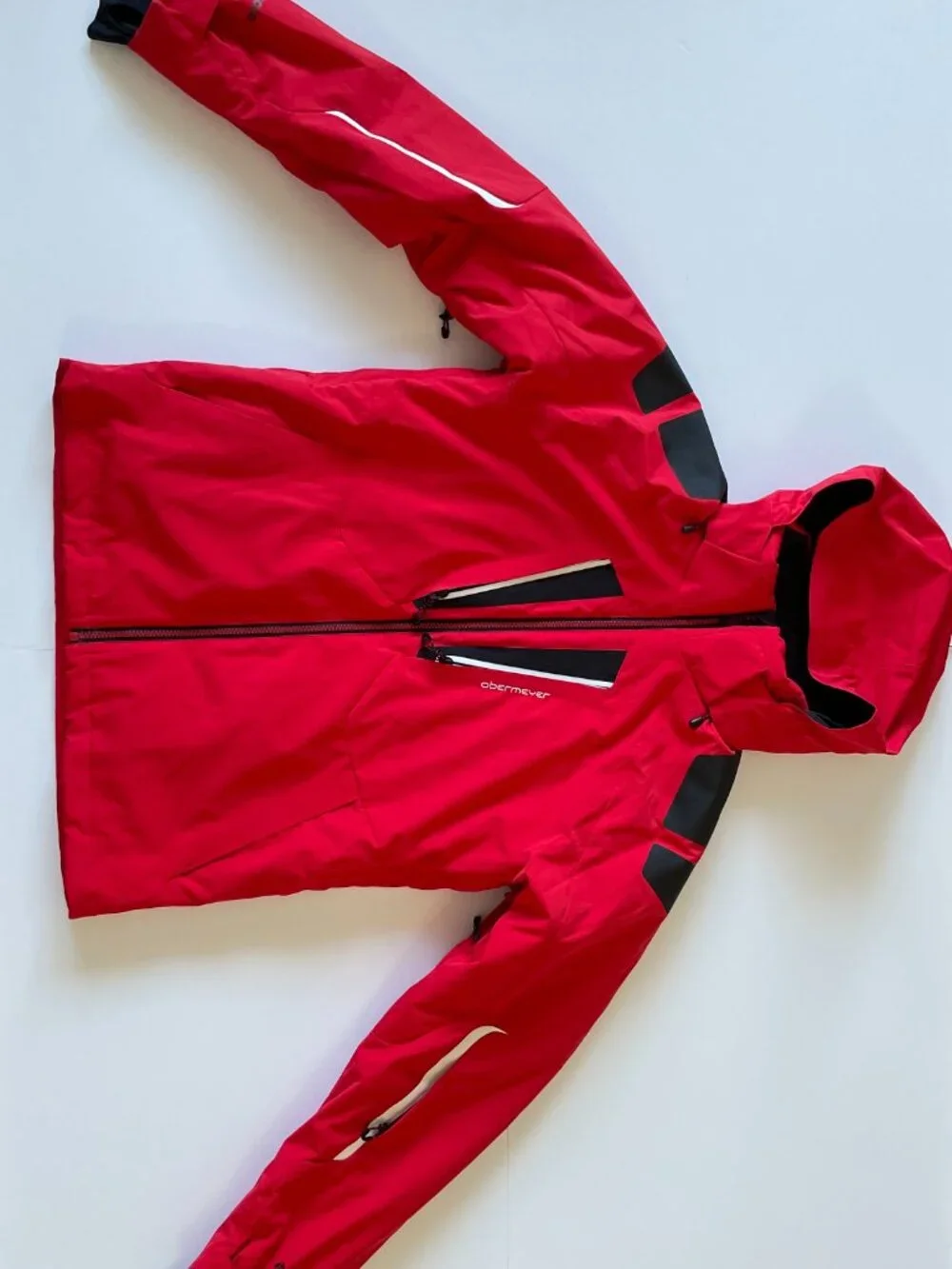 Obermeyer Recco - Ski/Snowboard Jacket - Red/Black - Mens - Small - Reflector  l